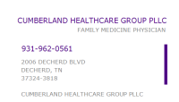 Cumberland Healthcare Group, PLLC