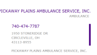 Pickaway plains ambulance svc