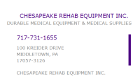 Chesapeake rehab equipment, inc.